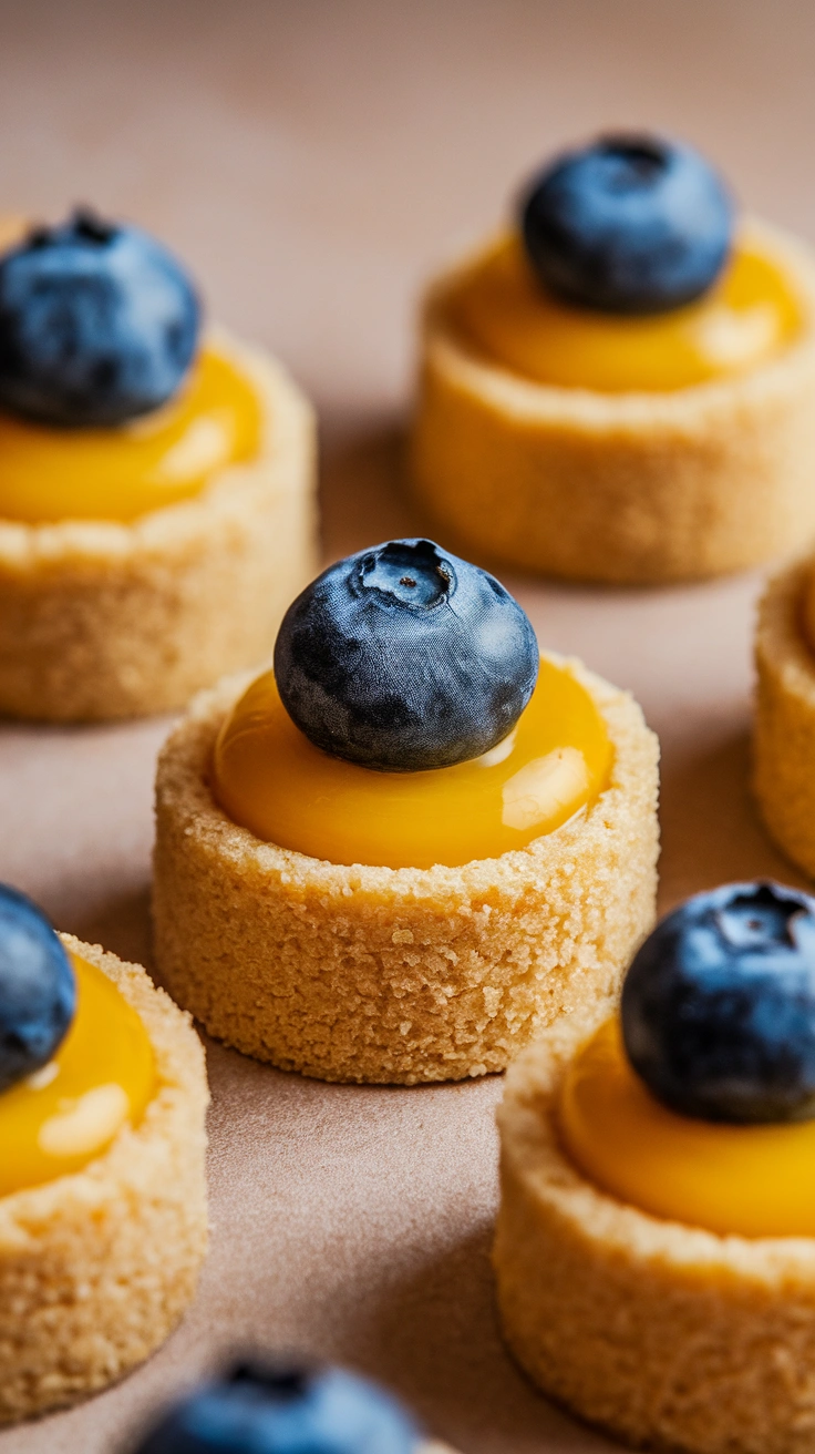 Blueberry Lemon Curd Mini Cakes