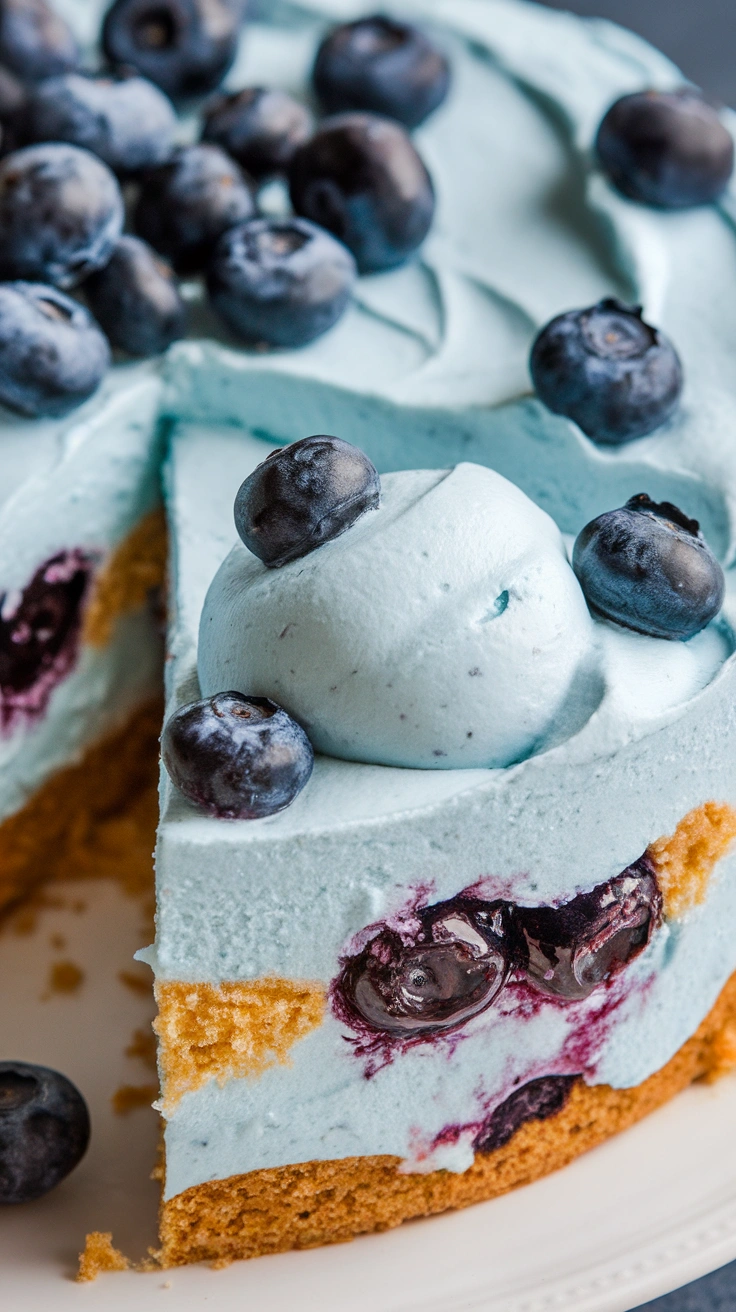 Blueberry Yogurt Mousse Cake