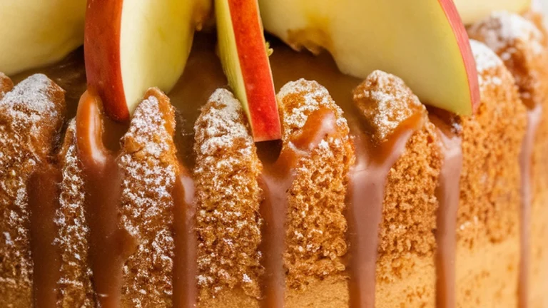 Caramel Apple Poke Cake