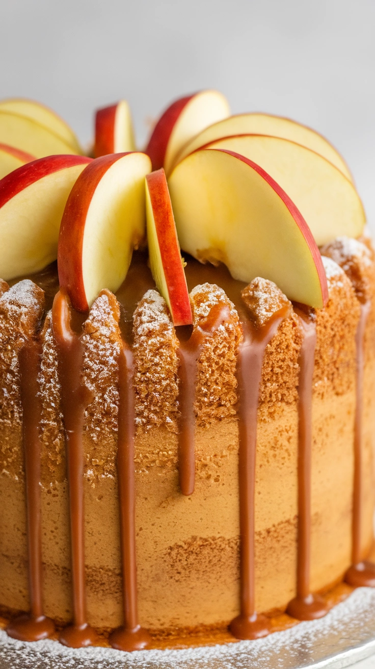 Caramel Apple Poke Cake