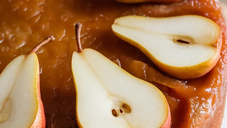 Cardamom and Pear Upside-Down Cake - Featured