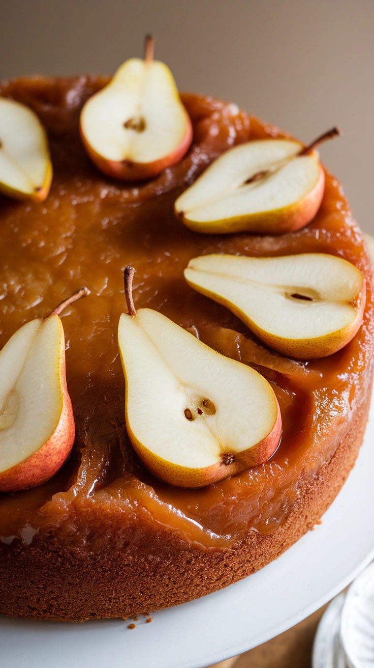 Cardamom and Pear Upside-Down Cake