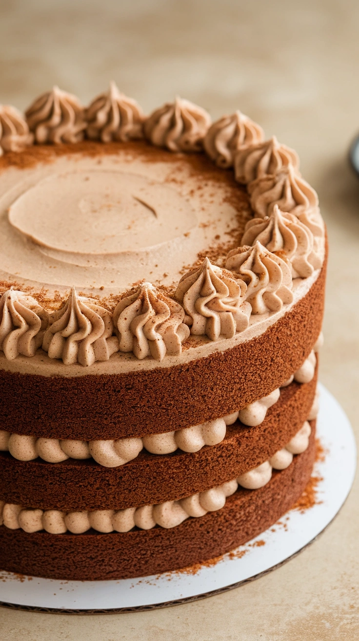 Chai Spiced Layer Cake with Cinnamon Frosting