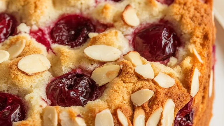 Cherry Almond Dump Cake - Featured
