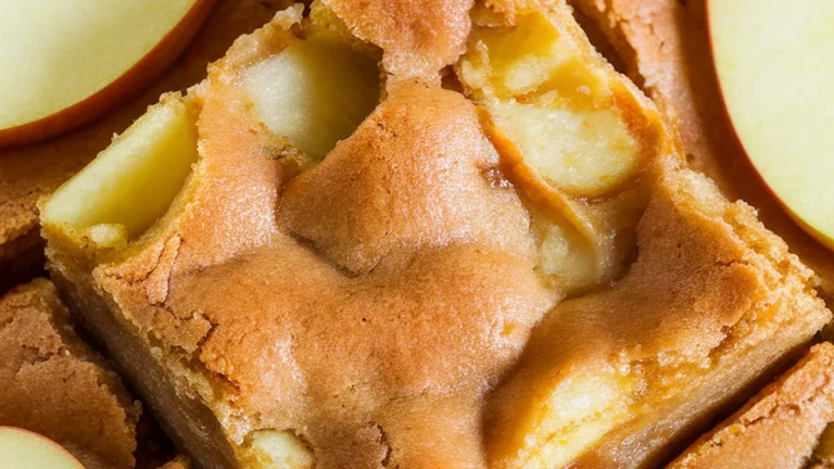 Chewy Apple Blondies - Featured