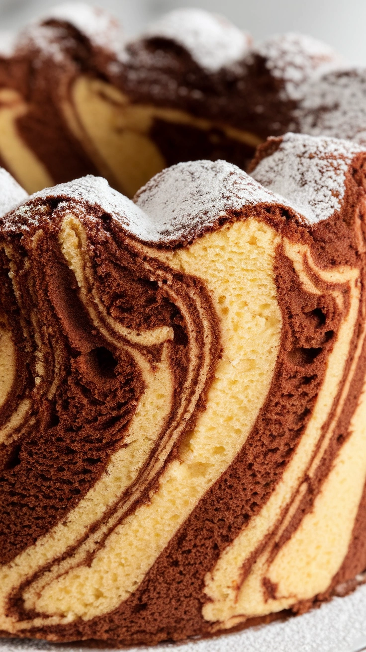 Chocolate and Vanilla Marble Cake