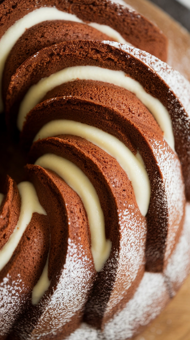 Chocolate Cream Cheese Swirl Bundt