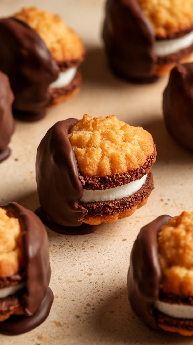 Chocolate Dipped Coconut Macaroons