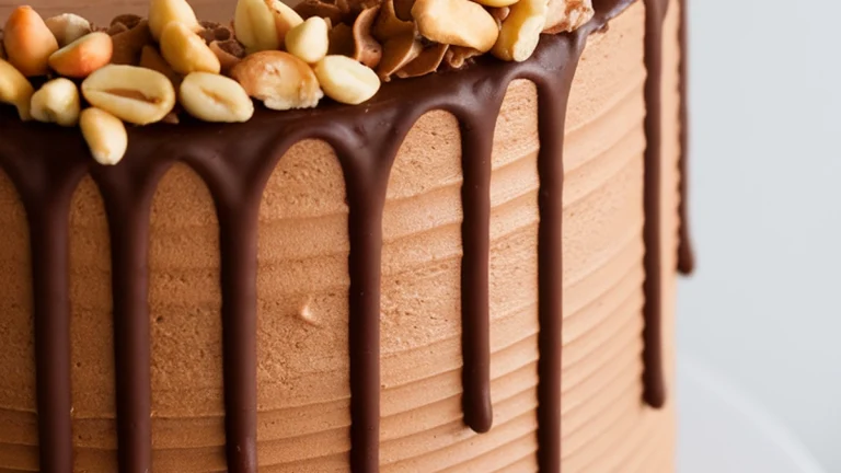 Chocolate Peanut Butter Drip Cake - Featured