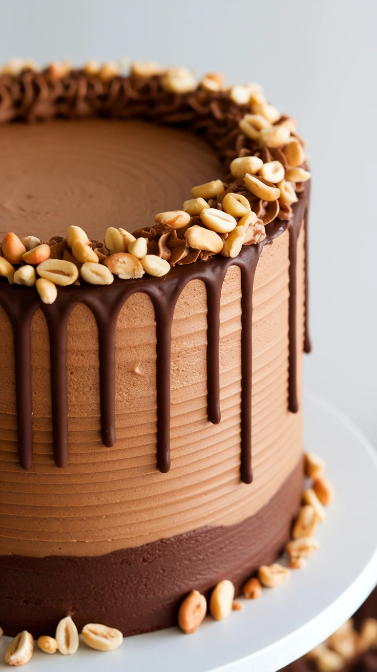 Chocolate Peanut Butter Drip Cake