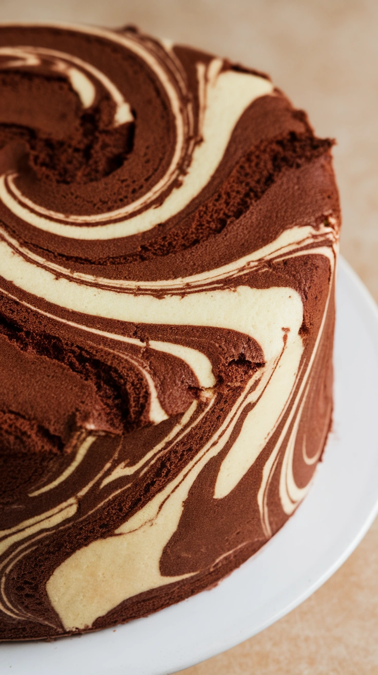 Chocolate Vanilla Marble Cake