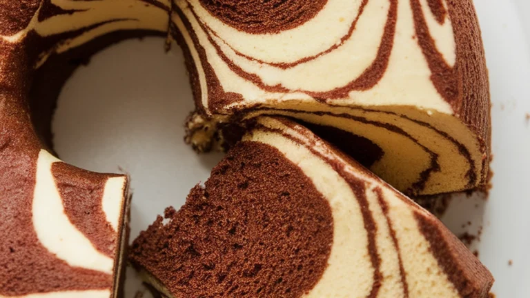 Chocolate Vanilla Marble Pound Cake - Featured