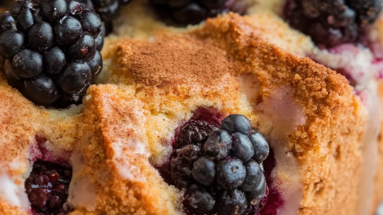 Cinnamon Blackberry Coffee Cake - Featured