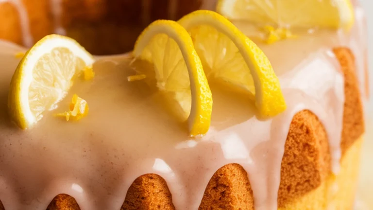 Classic Glazed Lemon Pound Cake - Featured