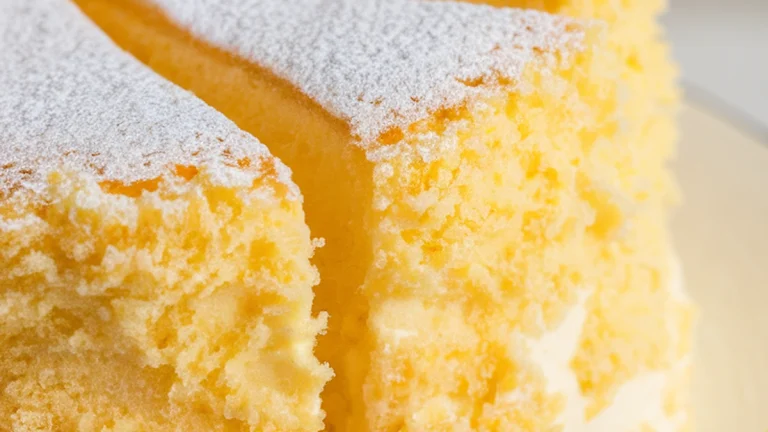 Classic Lemon Chiffon Cake - Featured