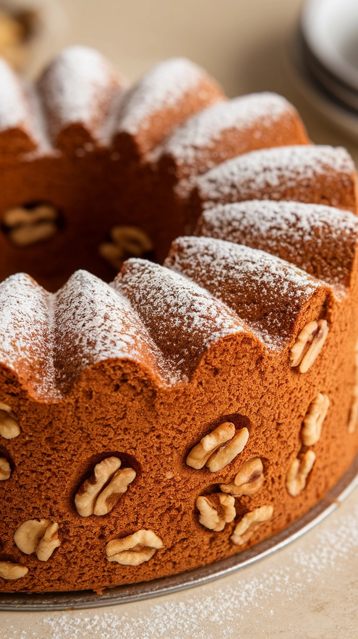 Coffee and Walnut Sponge
