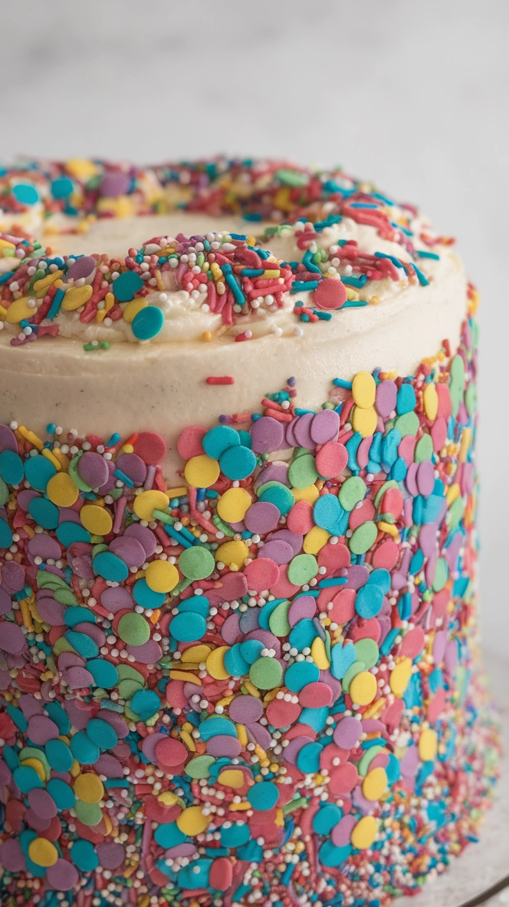 Colorful Confetti Birthday Cake