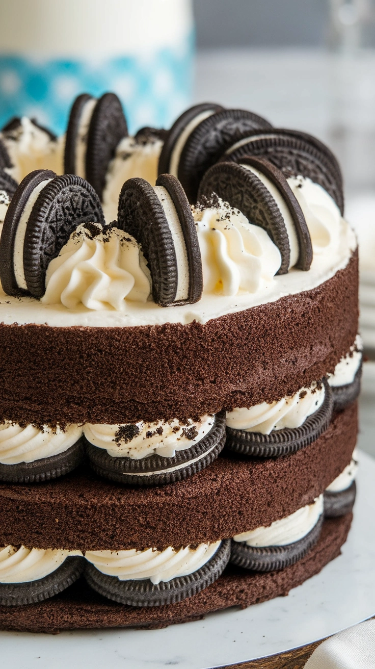 Cookies and Cream Icebox Cake