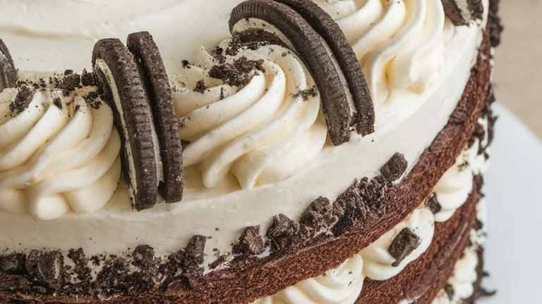 Cookies and Cream Layer Cake - Featured