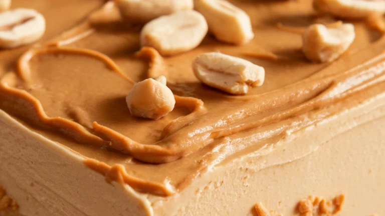 Creamy Peanut Butter Sheet Cake - Featured