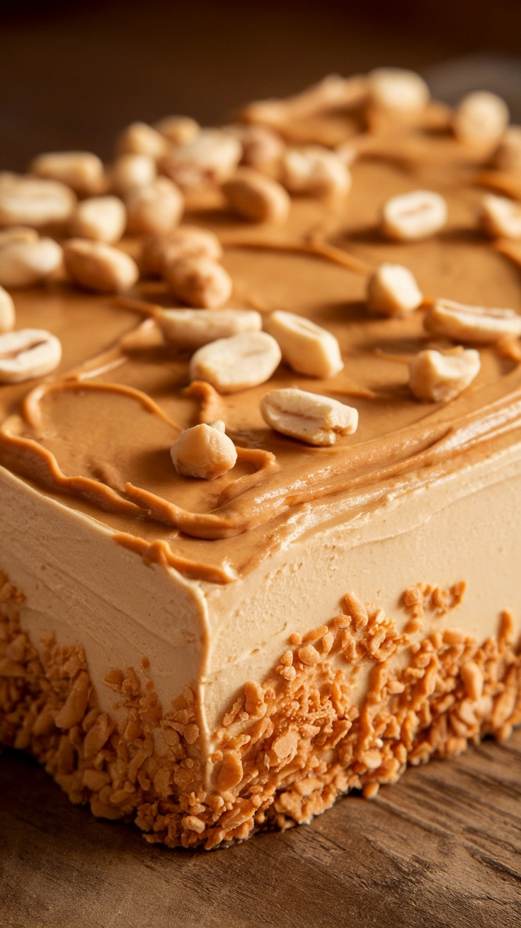 Creamy Peanut Butter Sheet Cake