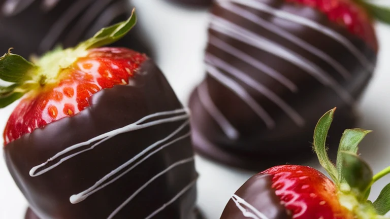 Dark Chocolate Covered Strawberries - Featured