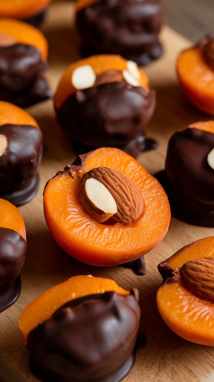 Dark Chocolate Dipped Apricots