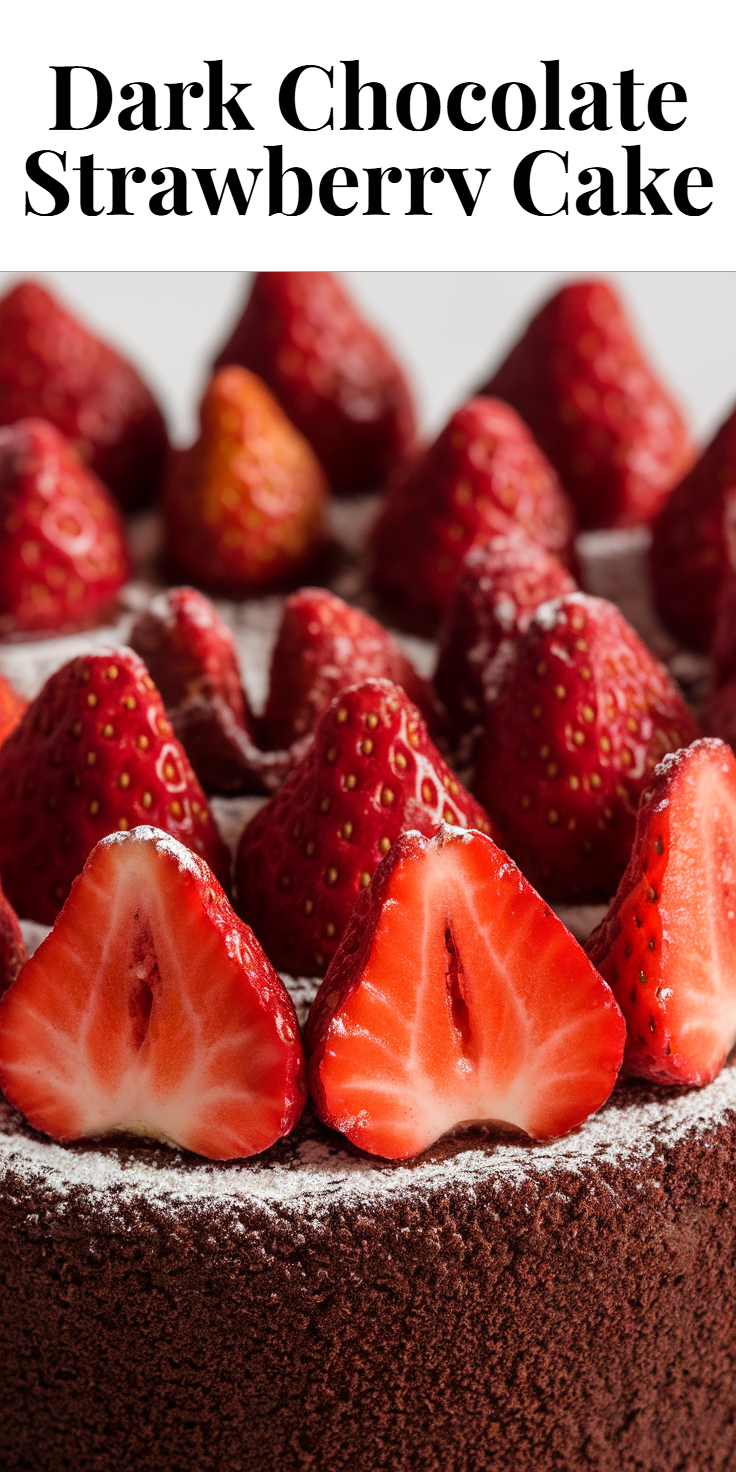 Dark Chocolate Strawberry Cake