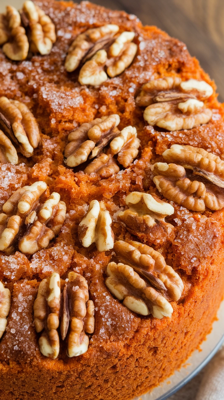 Easy Spiced Carrot and Walnut Cake