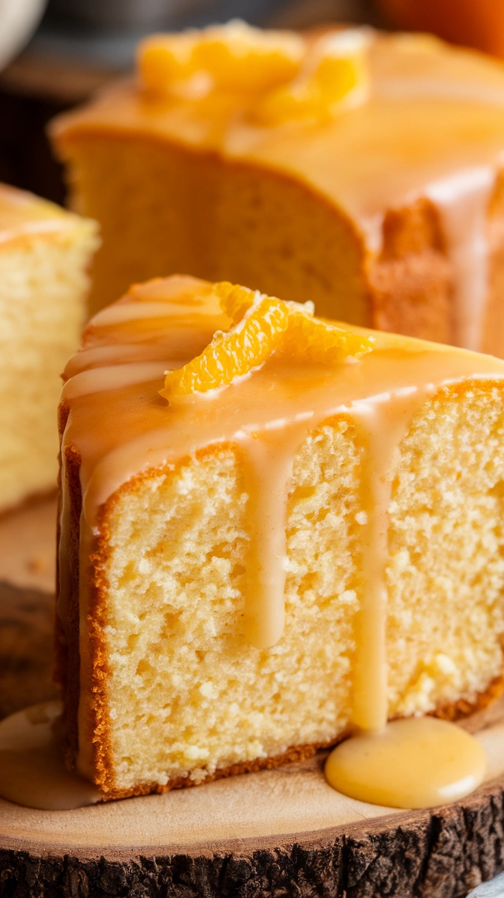 Eggless Orange Pound Cake