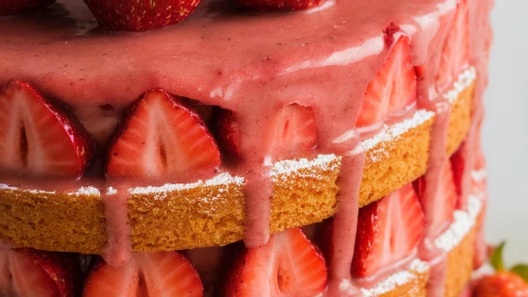 Fresh Strawberry Layer Cake - Featured