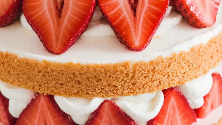 Fresh Strawberry Layer Cake - Featured