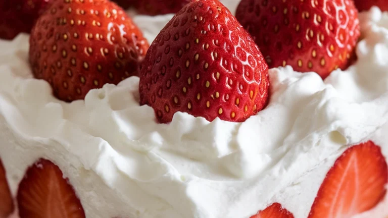 Fresh Strawberry Sheet Cake - Featured