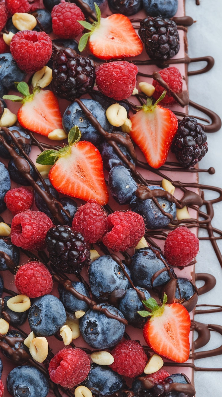 Frozen Yogurt Berry Bark