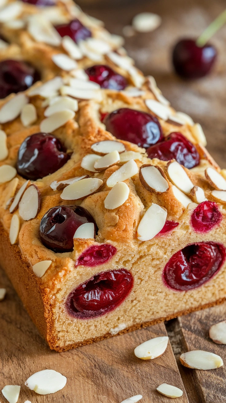 Glac&eacute; Cherry and Almond Loaf