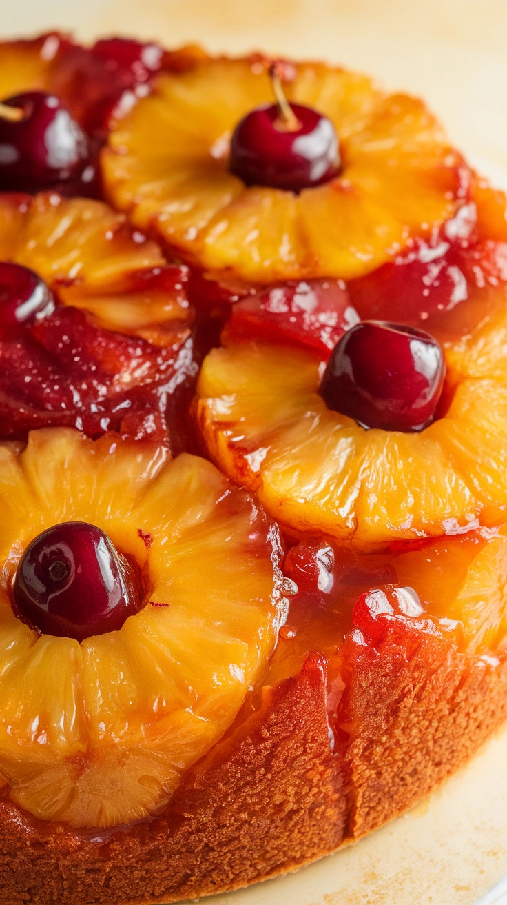 Golden Pineapple Upside-Down Cake