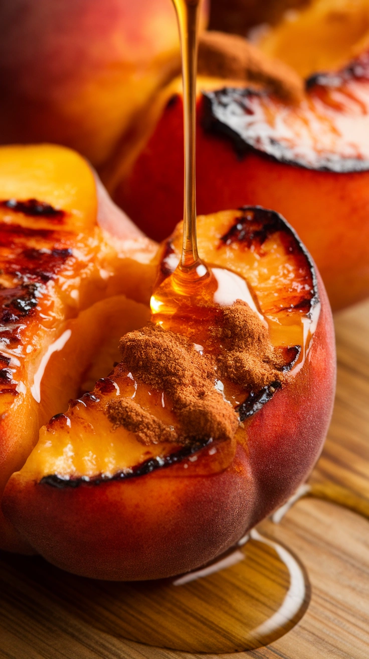 Grilled Peaches with Honey and Cinnamon