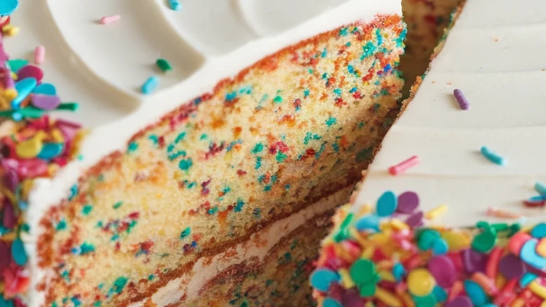Homemade Confetti Cake - Featured