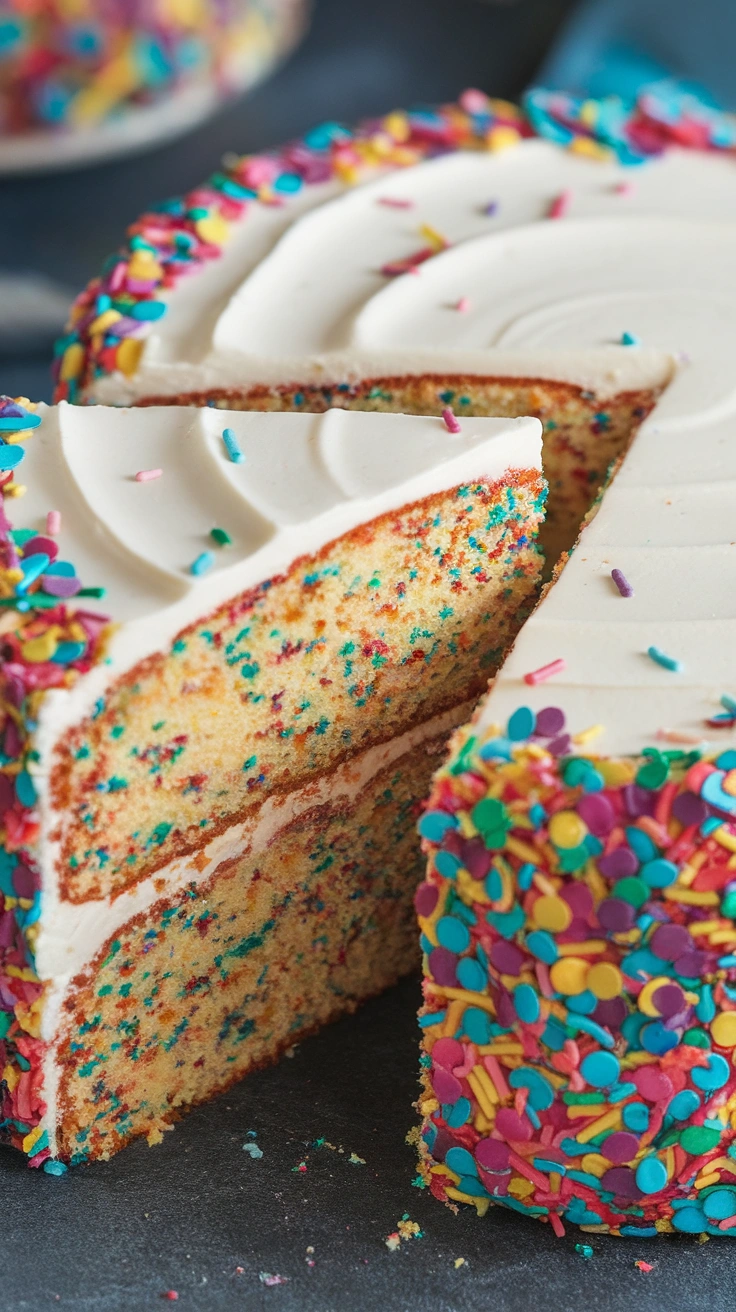 Homemade Confetti Cake