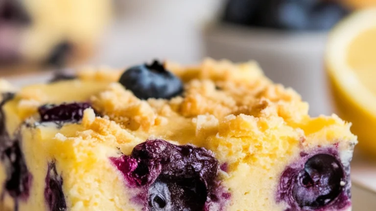 Lemon Blueberry Cheesecake Bars - Featured