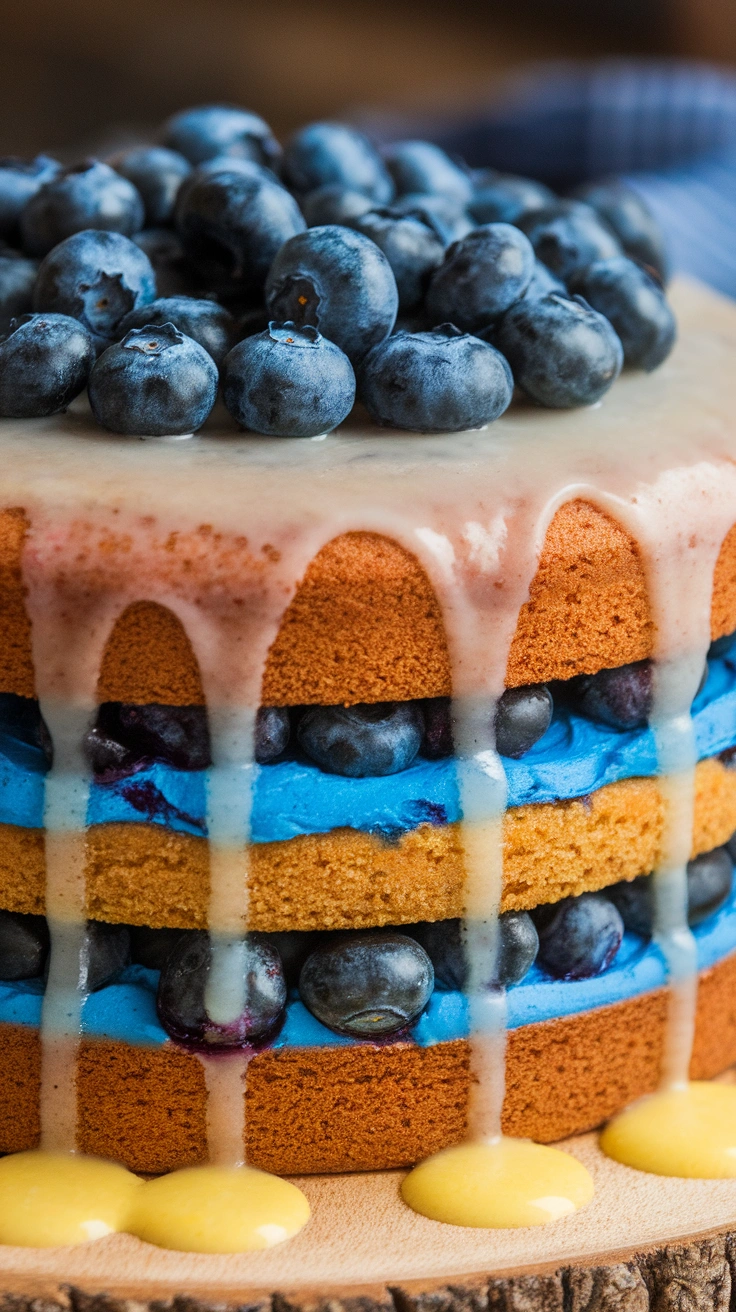 Lemon Blueberry Layer Cake