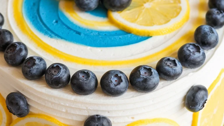 Lemon Blueberry Layer Cake - Featured