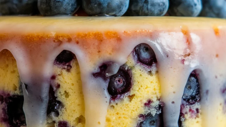 Lemon Blueberry Refrigerator Cake - Featured