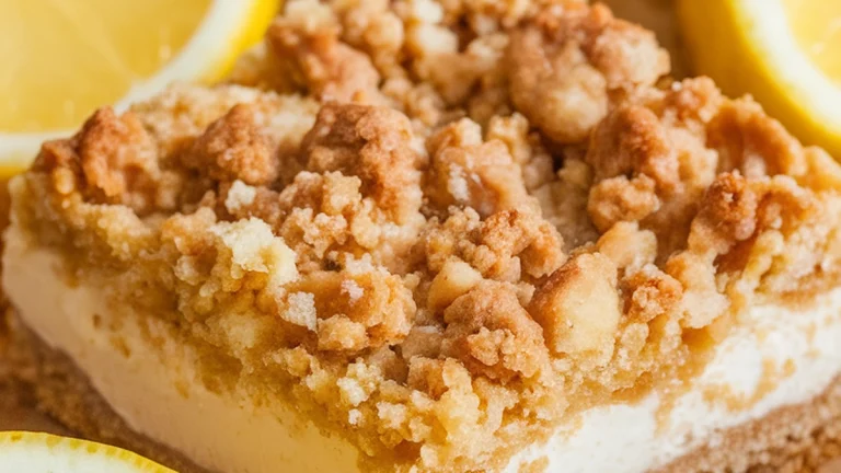 Lemon Cream Crumb Bars - Featured