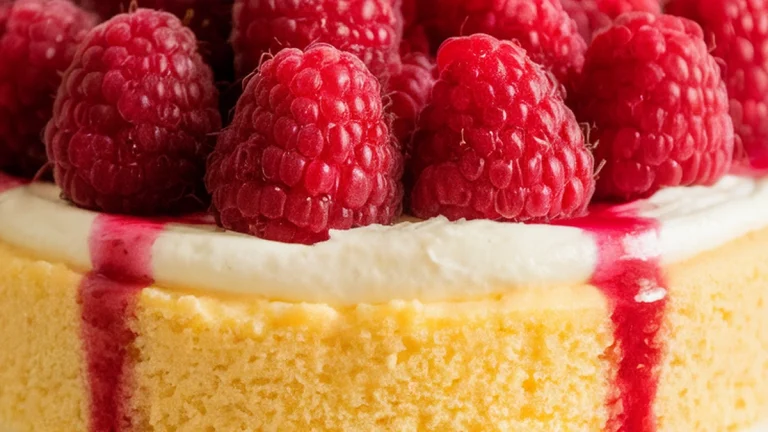 Lemon Raspberry Layer Cake - Featured