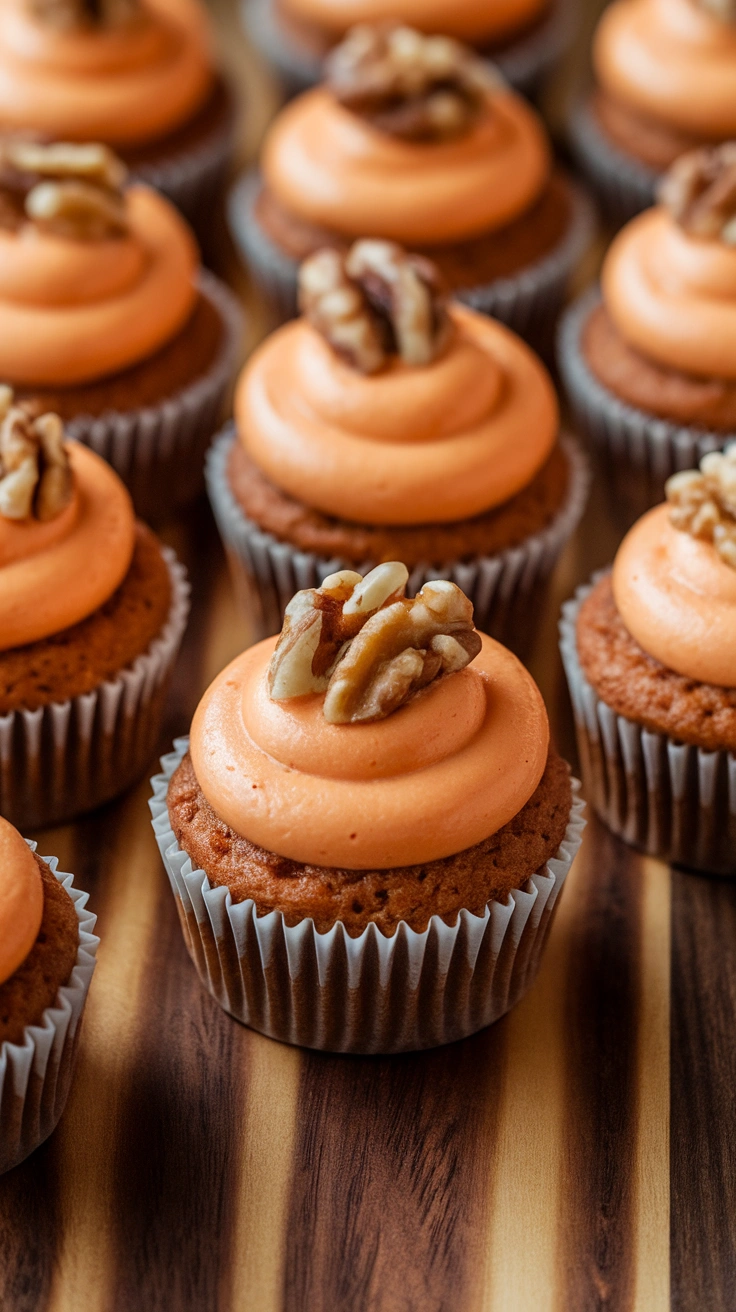 Mini Carrot Cake Cupcakes