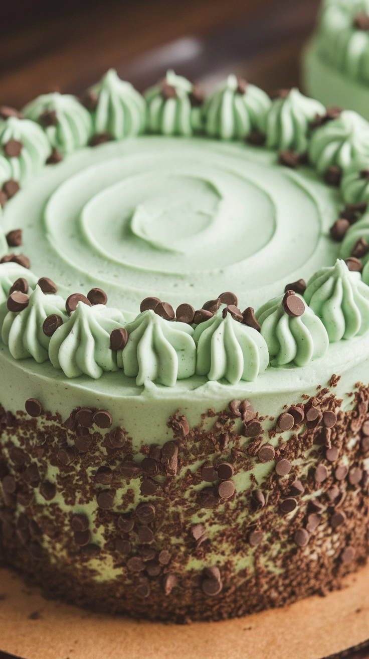Mint Chocolate Chip Cake