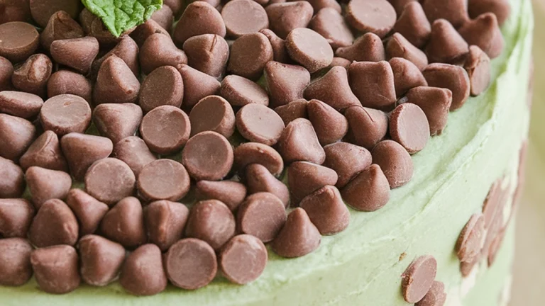 Mint Chocolate Chip No-Bake Cake - Featured