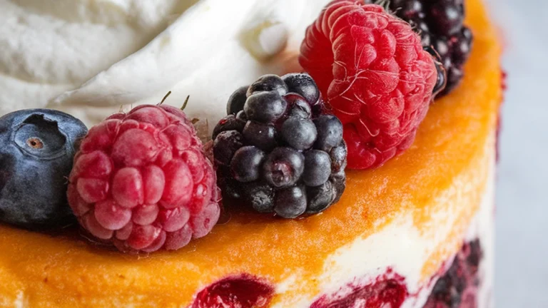 Mixed Berry Mascarpone Cake - Featured