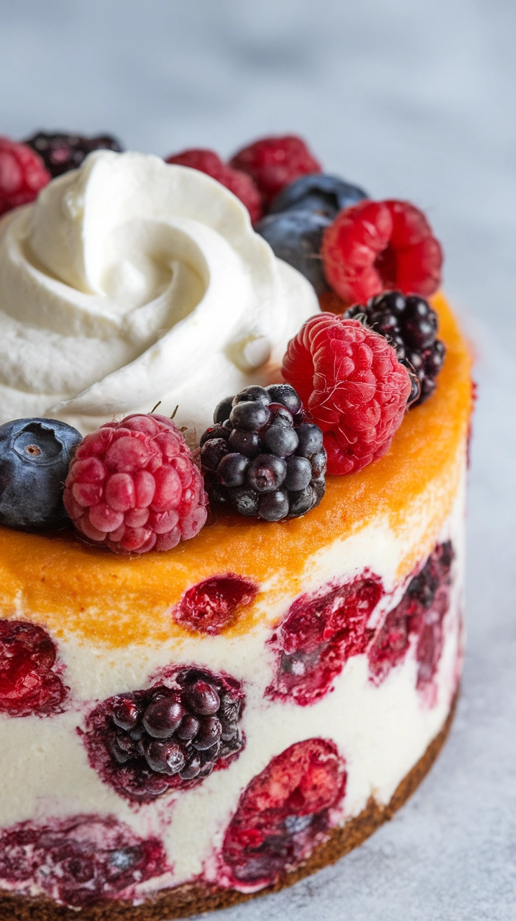 Mixed Berry Mascarpone Cake
